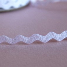 Тесьма Зиг-заг белого цвета, ширина 5 мм, длина 90 см