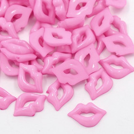 Прикраса рожевого кольору "Поцілунок", 1 шт, 21х14х4 мм