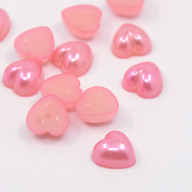 Набір прикрас рожевого кольору Сердечка, 10 шт, 10х10х5 мм