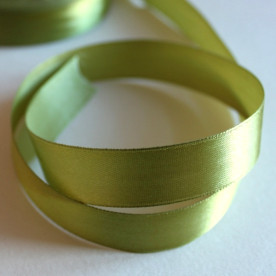 Атласная лента оливкового цвета, длина 90 см, ширина 16 мм