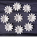Набор 10 белых цветочков 3,5 см из тутовой бумаги