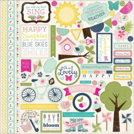 Лист з наклейками Splendid Sunshine, 30х30 см від Echo Park