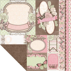 Двосторонній папір Smile, 30х30 см від Bo Bunny