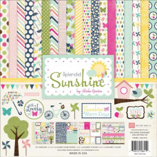 Набор бумаги Splendid Sunshine, 30х30 см, 12 листов + наклейки от Echo Park