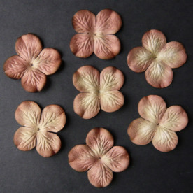 Набор 10 цветков гортензии коричневого цвета 35 мм