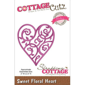 Ніж для вирізання Sweet Floral Heart від CottageCutz