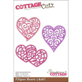 Ножи для вырезания Filigree Hearts, 3 шт от CottageCutz