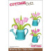 Ножі для вирізання Watering Can W / Tulips від CottageCutz