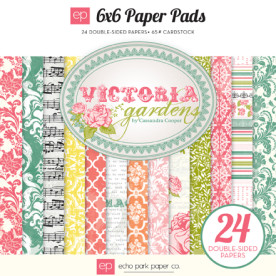 Набор бумаги Victoria Garden 12 двусторонних листов 15х15 см от Echo Park