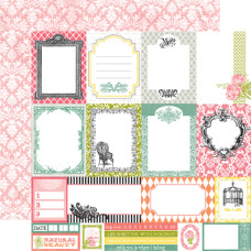 Двусторонняя бумага Journaling Cards из коллекции Victoria Garden 30х30 см от Echo Park