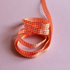 Лента в оранжевую клеточку, ширина 10 мм, длина 90 см