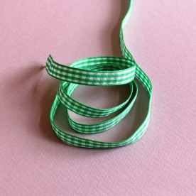 Стрічка в зелену клітинку, ширина 10 мм, довжина 90 см