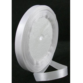 Атласная ленточка белого цвета, ширина 16 мм, длина 90 см