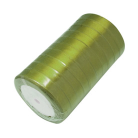 Атласна стрічка темно-зеленого кольору, ширина 16 мм, довжина 90 см