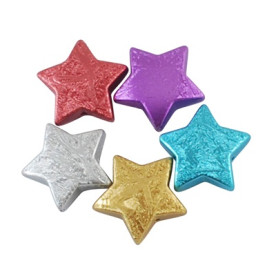 Набір різнокольорових прикрас "Зірочки", 10 шт, 24 мм