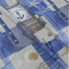 Декоративная ткань, Морской берег, плотность 182г/м2, 50х70 см, хлопок 50%