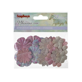 Набір квіточок 25мм, 30мм, 38мм. Кольорові сни, 24 шт від Scrapberry's