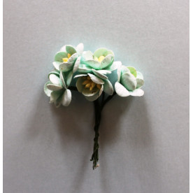 Набір декоративних квіток вишні ментолової кольору 5 шт.