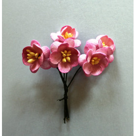 Набор декоративных цветков вишни в розовых тонах 5 шт.