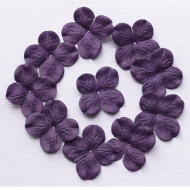 Набір 10 квіток гортензії пурпурного кольору, 50 мм