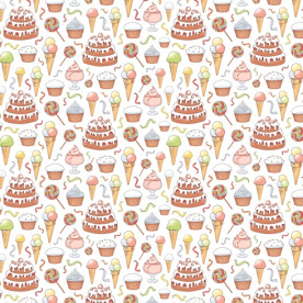 Двосторонній папір З Днем народження! Десерт - 30,5х30,5 см від ScrapBerry's