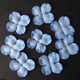 Набор 10 цветков гортензии голубого цвета, 35 мм