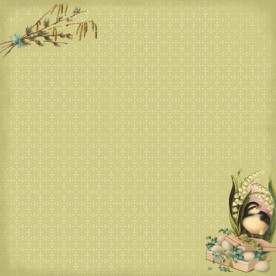 Двусторонняя бумага Весенний Праздник. Верба - 30,5х30,5 см от ScrapBerry's