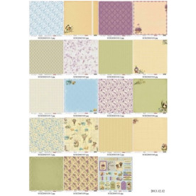 Набір паперу Весняне свято - 30,5х30,5 см, 10 аркушів від ScrapBerry's