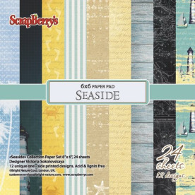 Набор бумаги Там, где море!  - 15х15 см,  24 листа от ScrapBerry's