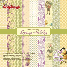 Набор бумаги Весенний праздник - 15х15 см,  24 листа от ScrapBerry's