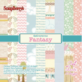 Набор бумаги Фантазия - 15х15 см,  24 листа от ScrapBerry's