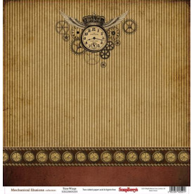 Двосторонній папір Механічні ілюзії Крила часу - 30,5х30,5 см від ScrapBerry's