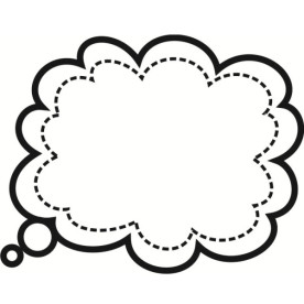 Акриловий штамп Хмара для журналінга 4.5х3.5 см