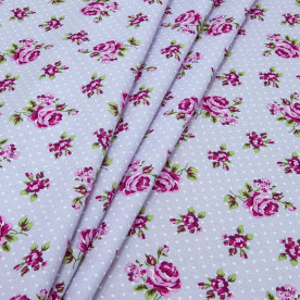 Декоративная ткань лонета, кемайл, голубой, 50% хлопок, 167 г/м2, 50х70 см