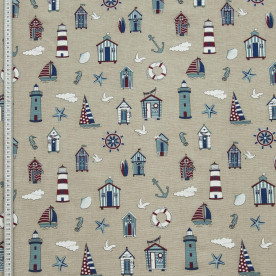 Декоративная ткань На берегу, 50х55 см, 50% хлопок