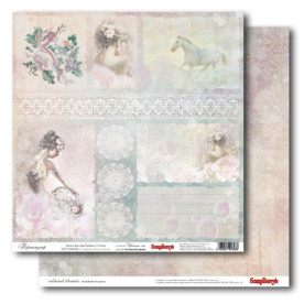 Двусторонняя бумага Цветные сны: Перламутр 30,5х30,5 см от ScrapBerry's