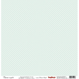 Двусторонняя бумага Симпл Горошек и Полоски голубые 30,5х30,5 см от ScrapBerry's