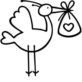 Акриловый штамп Аист 3.8х3.6 см