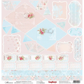 Двосторонній папір Троянди: Аваланж 30,5 х30, 5 см від ScrapBerry's