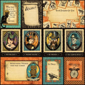 Двусторонняя скрапбумага Frightful Folly 30x30 от Graphic 45