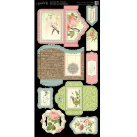 Набор наклеек Tags & Pockets Botanical Tea, Graphic 45