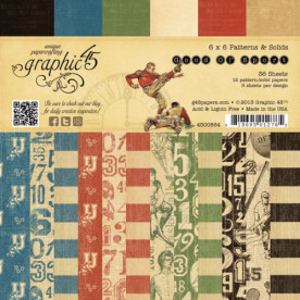 Набор двусторонней скрапбумаги Good Ol' Sport 15х15 см 12 листов от Graphic 45