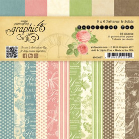Набір двостороннього скраппаперу Botanical Tea 15х15 см 12 аркушів Graphic 45