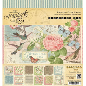 Набір двосторонньої Скрапбумага Botanical Tea 20х20 см 12 шт. від Graphic 45