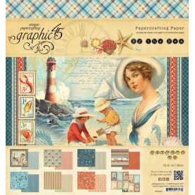 Набор двусторонней скрапбумаги By the Sea 20х20 см 8 л. от Graphic 45