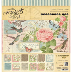 Набір двостороннього паперу Botanical Tea 30х30 см 12 аркушів від Graphic 45
