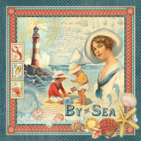 Двусторонняя скрапбумага By the Sea 30x30 от Graphic 45
