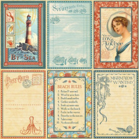 Двосторонній скраппапір Sand and Surf 30x30 від Graphic 45