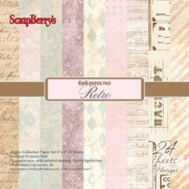 Набор бумаги Ретро 15х15 см 24 листа от Scrapberry's