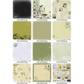 Набор односторонний бумаги Ветер странствий 30х30 см 12 листов от ScrapBerry's